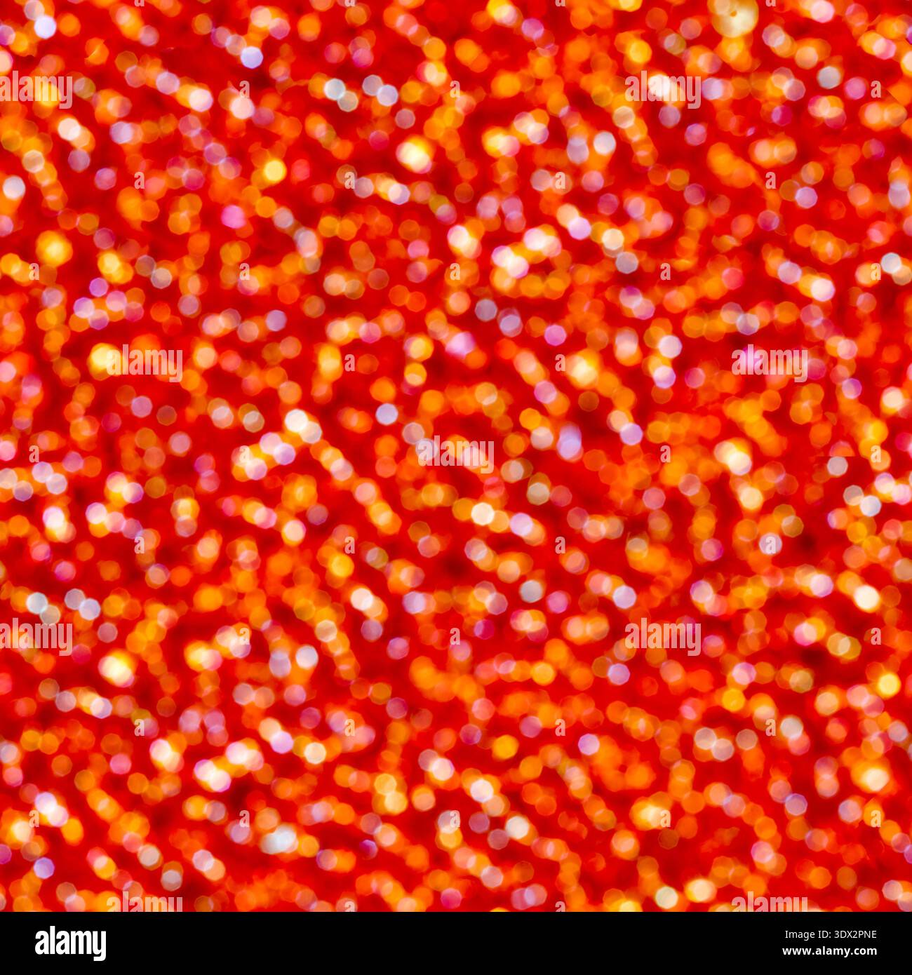 Abstract orange light bokeh. Seamless square texture. Stock Photo