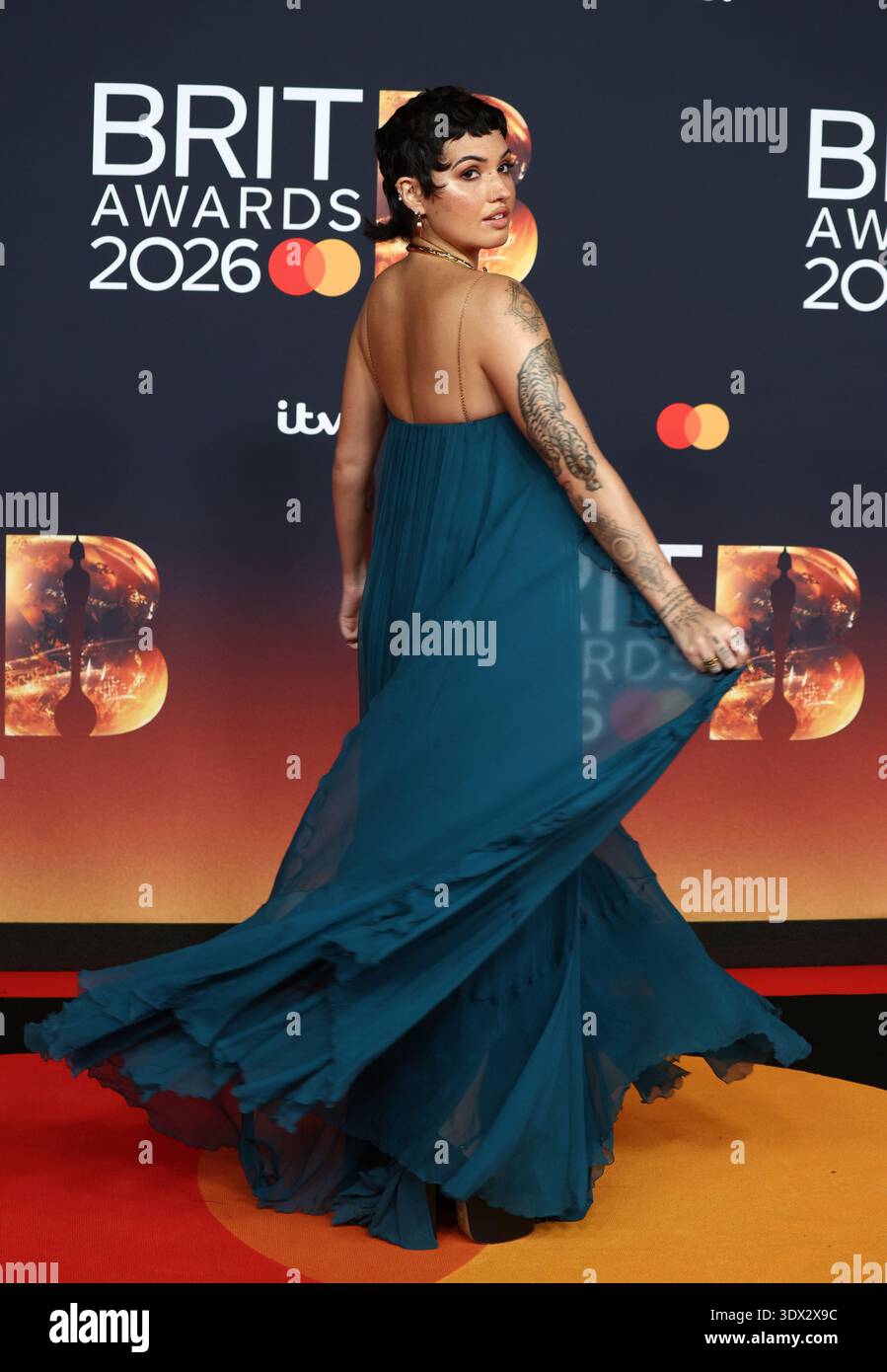 Manchester, UK, 28th February 2026, Mabel attends The BRIT Awards 2026 ...