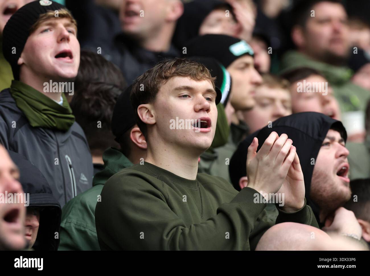 Celtic fans in the stands ahead of the William Hill Premiership match ...