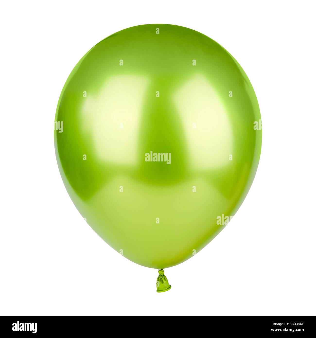 green balloon isolated on white background. Stock Photo