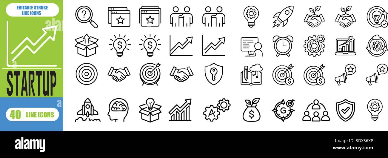 Startup icon set, vector illustration. stock illustration Stock Vector ...