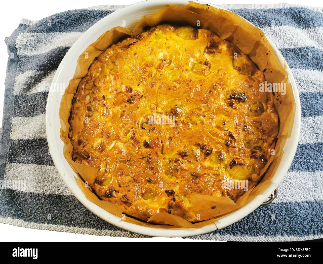 Porree Quiche Stock Photo