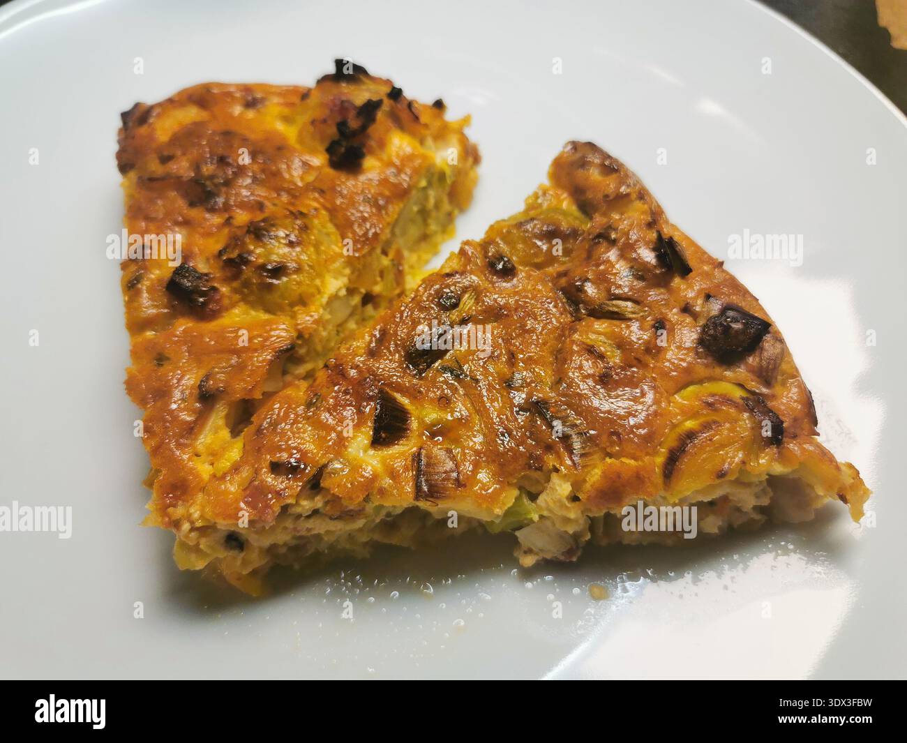 Porree Quiche Stock Photo