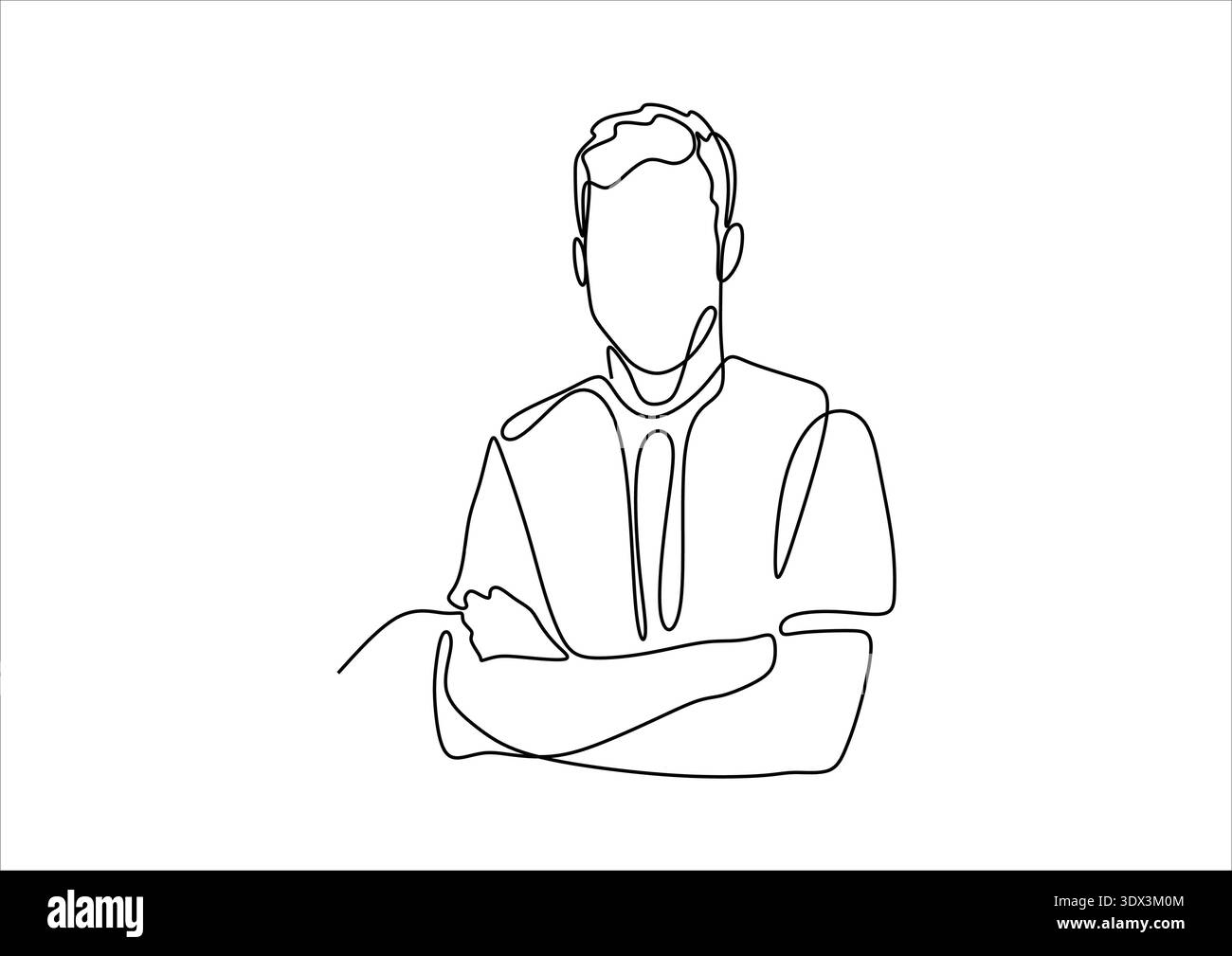 Continuous line of company boss.one line drawing of male company leader ...