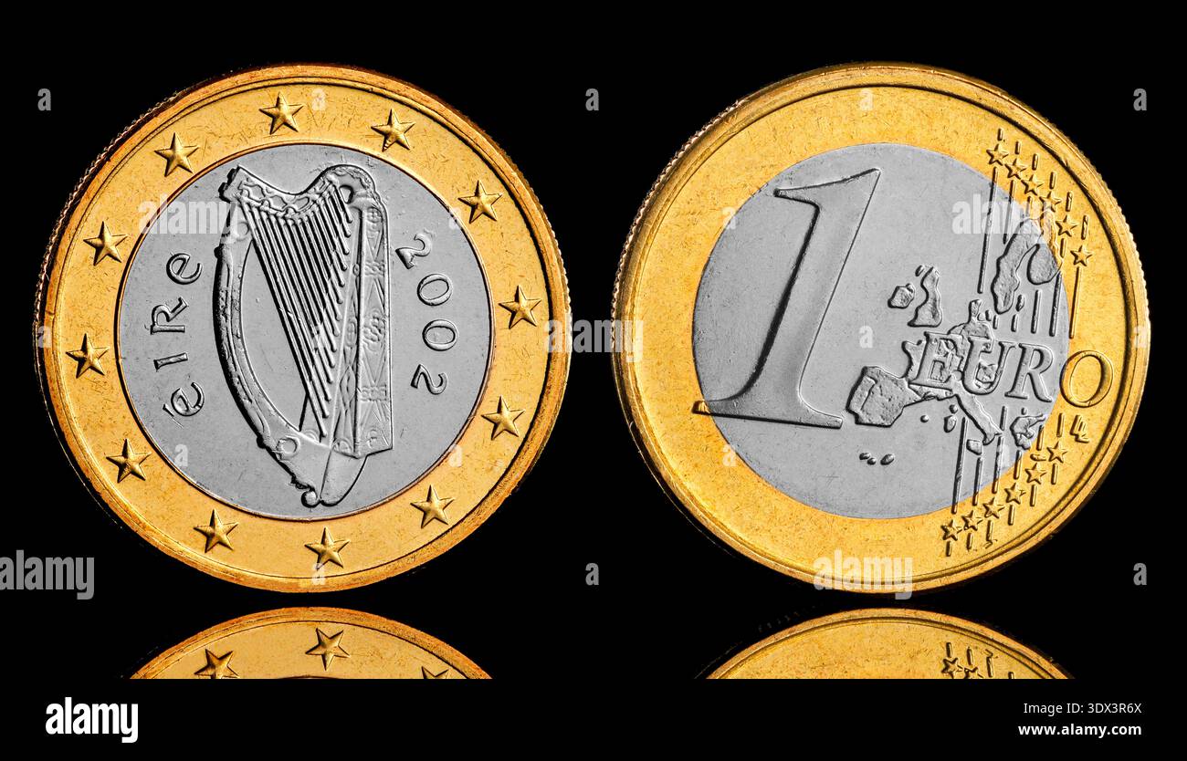 The first 1 Euro coin to be introduced to Ireland in 2002