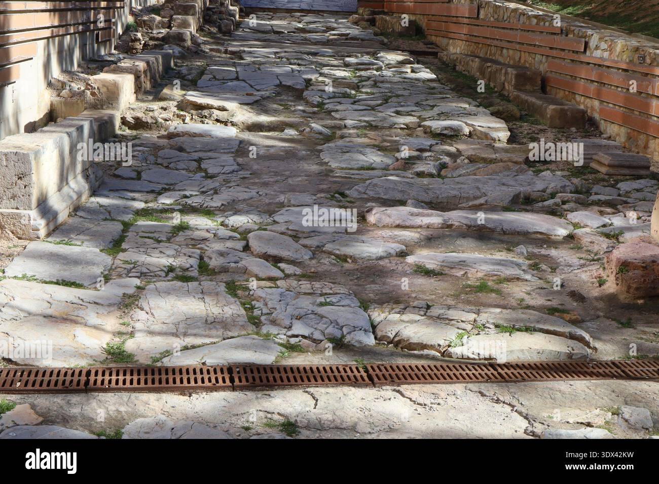 Cardo de Salvius, ancient Roman road, city of Cartagena, Region of Murcia, Spain Stock Photo