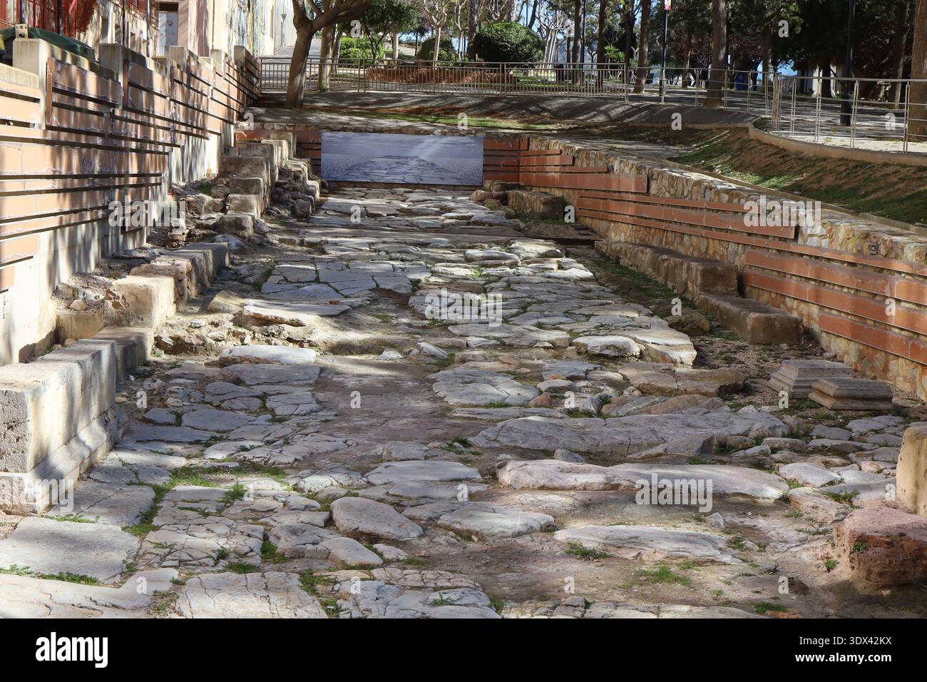 Cardo de Salvius, ancient Roman road, city of Cartagena, Region of Murcia, Spain Stock Photo