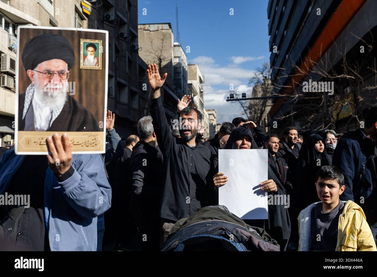 Khamenei Supporters Supporters of the Islamic Republic of Iran gather in the streets to ...