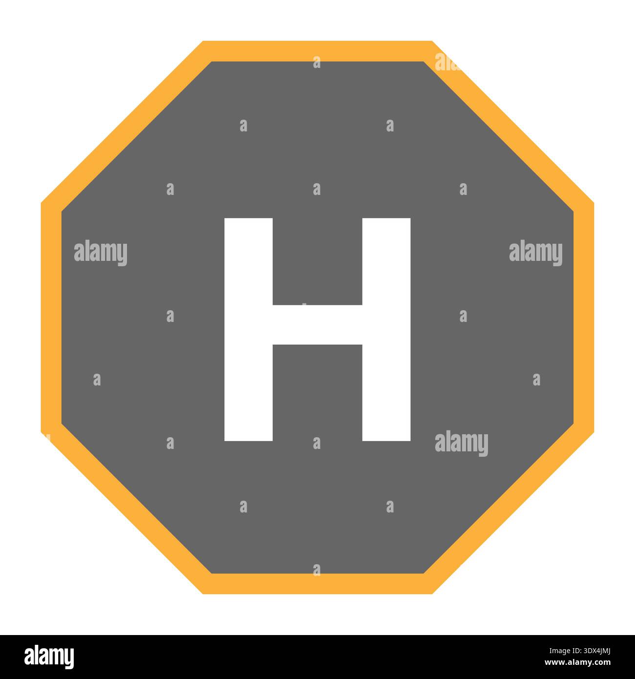 Helipad for Helicopter. Vector Illustration. Stock Vector