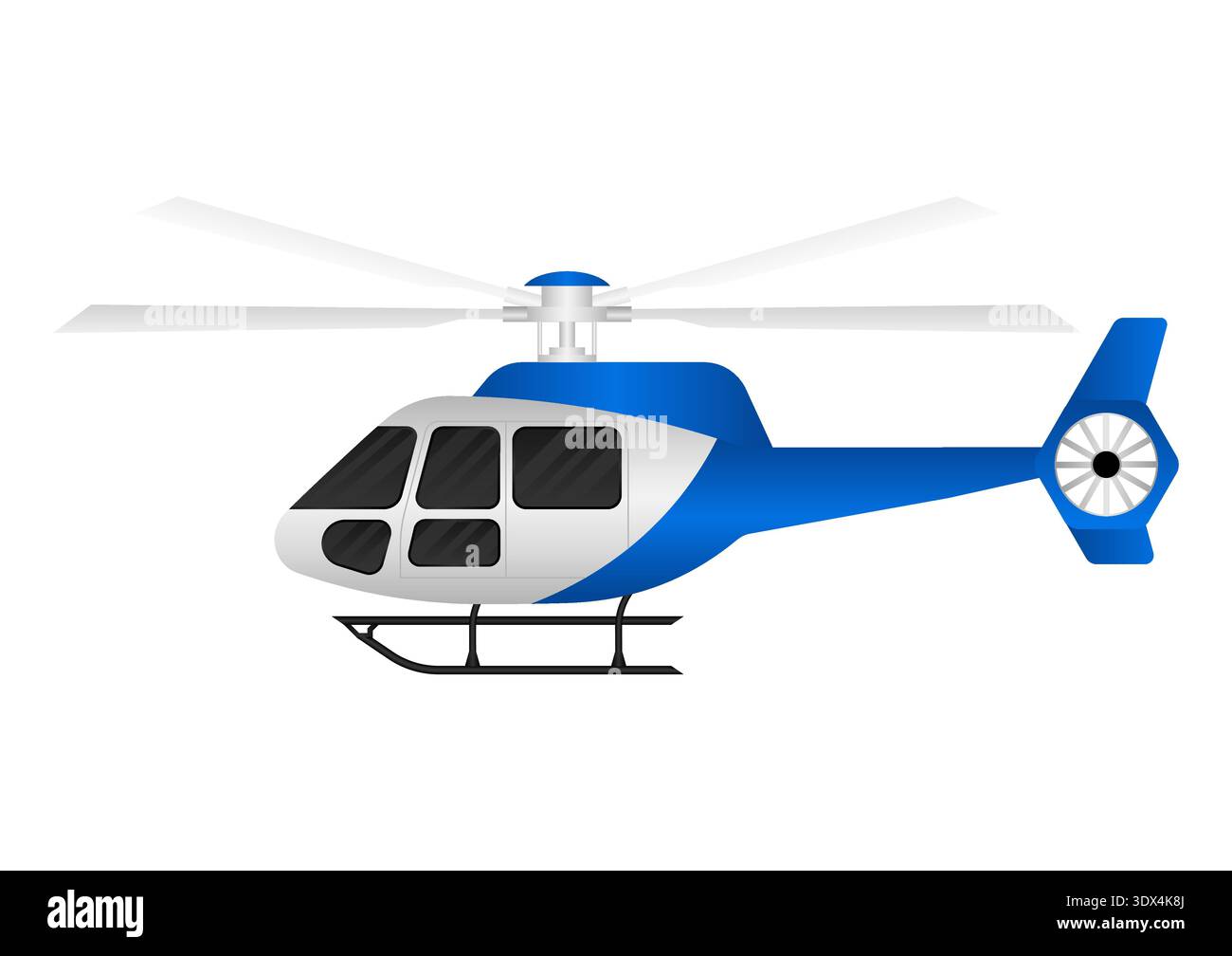 Helicopter. Vector Illustration Isolated on White Background. Stock Vector