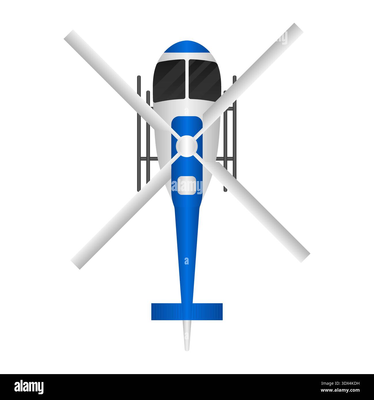 Helicopter. Vector Illustration Isolated on White Background. Stock Vector