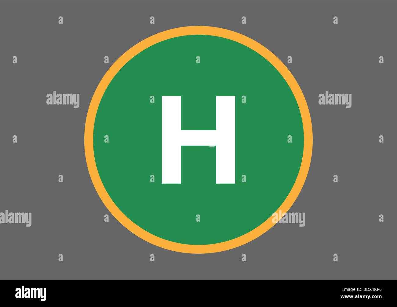 Helipad for Helicopter. Vector Illustration. Stock Vector