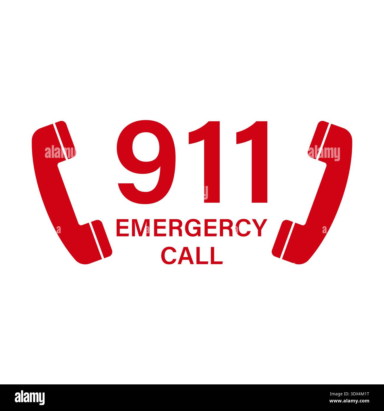 911 Emergency Call. Vector Illustration. Stock Vector