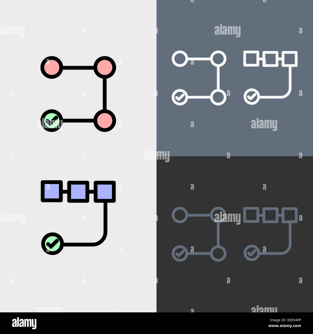 Workflow symbol -Workflow and project management icon. Stock Vector