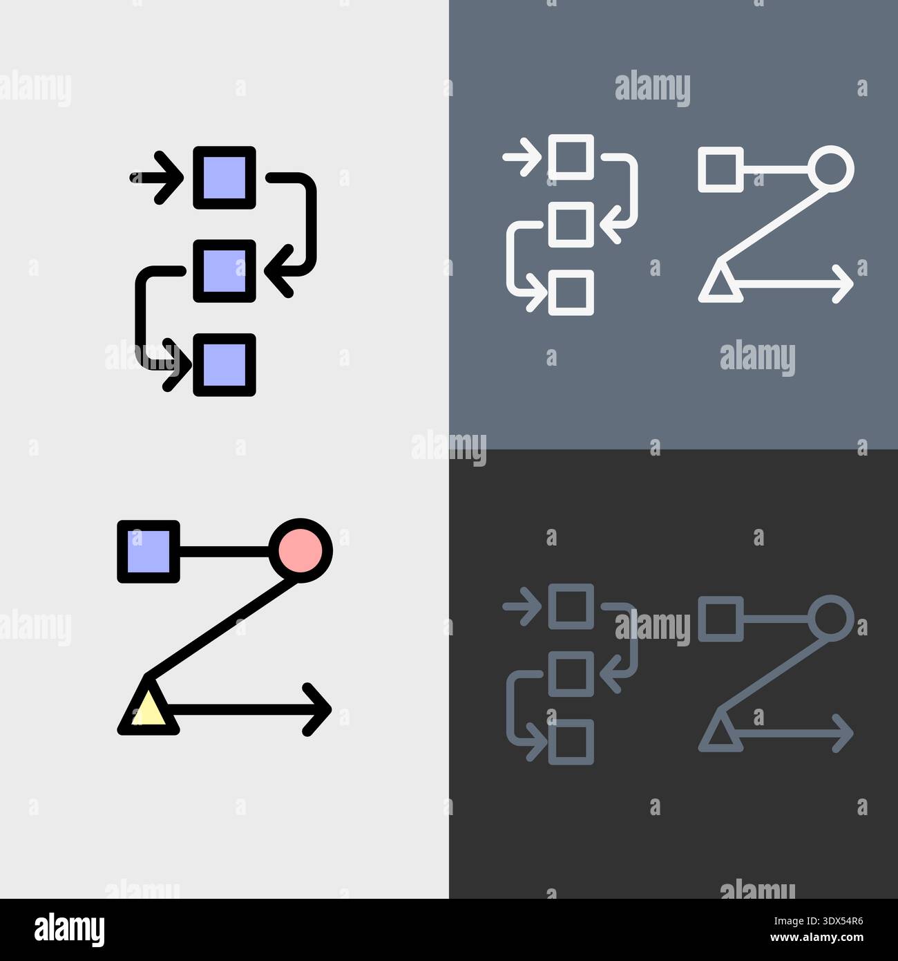Workflow symbol -Workflow and project management icon. Stock Vector
