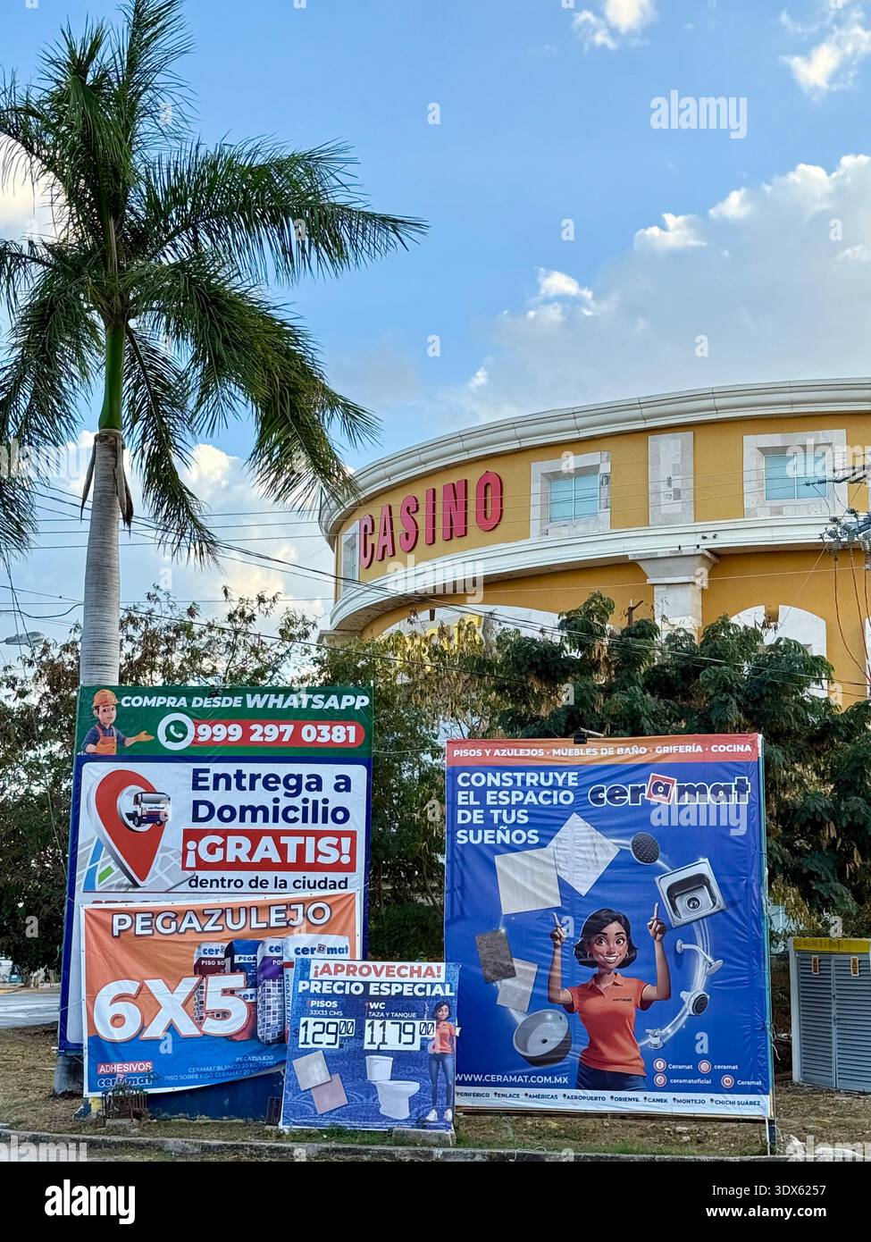 Advertisement billboards, Merida Mexico - Smartphone Captured Stock Image