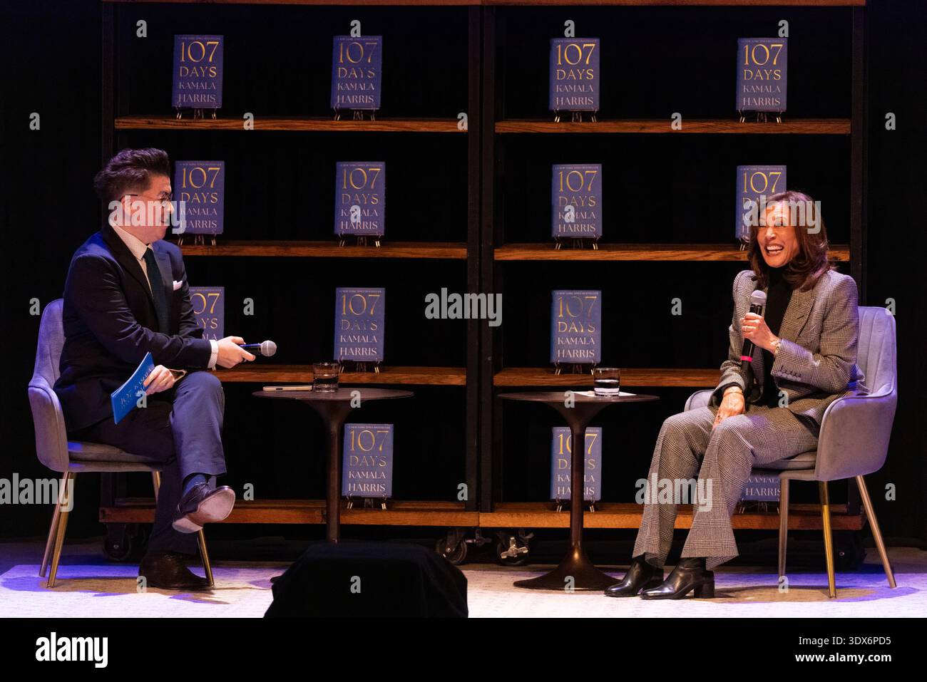 Moderator V Spehar and former Vice President Kamala Harris during A ...