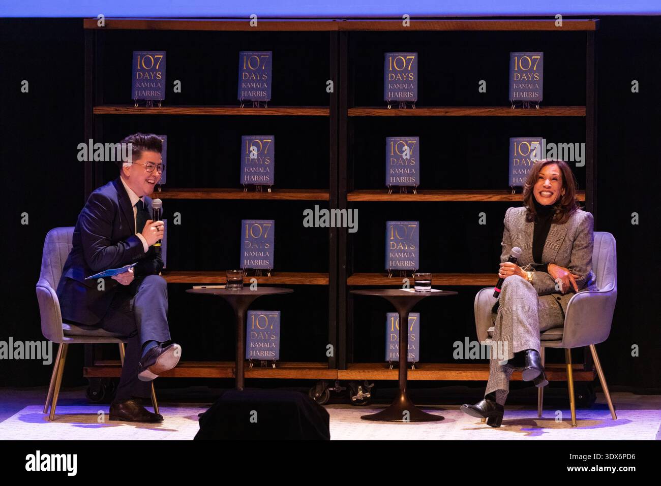 Moderator V Spehar and former Vice President Kamala Harris during A ...
