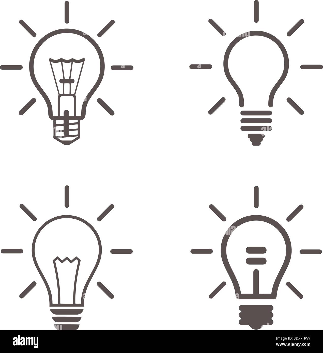 Light Bulb icon vector design templates simple and modern concept Stock ...