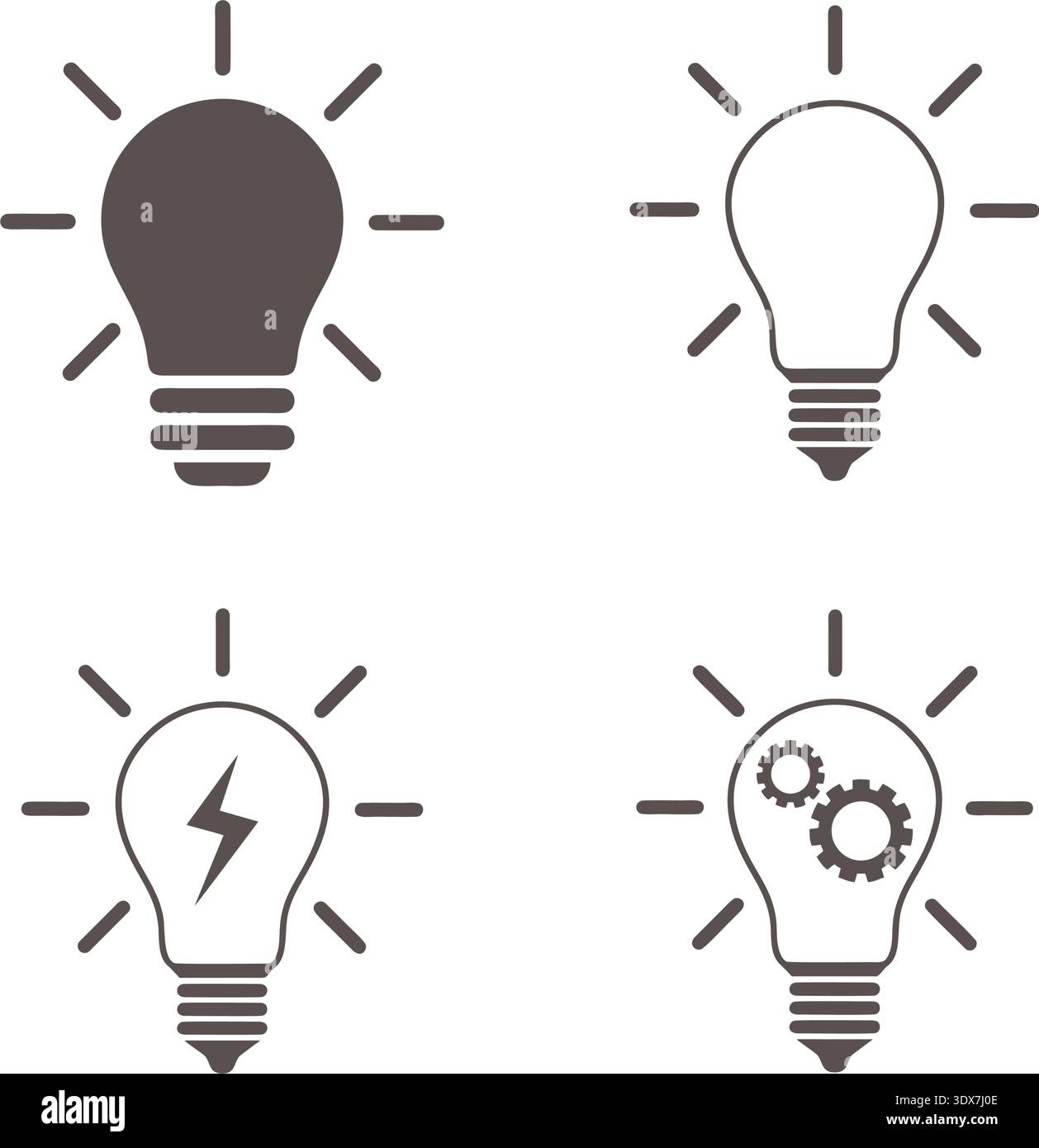 Light Bulb icon vector design templates simple and modern concept Stock ...