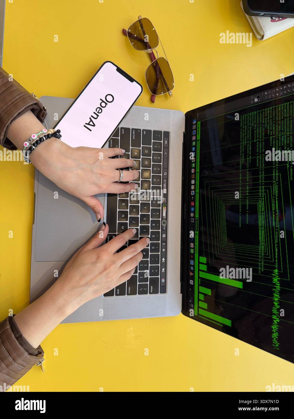 A close-up of the OpenAI logo on a digital screen. This editorial image ...