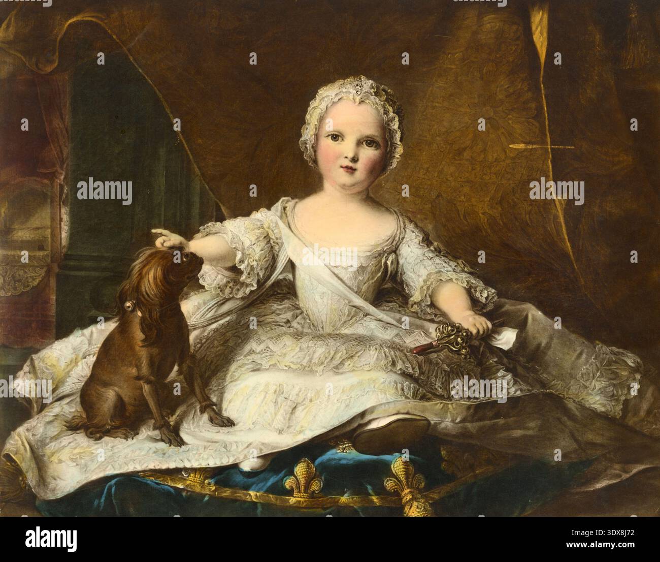 M. Marcelli 女性の肖像 リトグラフ 39/200 Portrait of Madame Maria Zeffirina (also known as Marie Zéphirine