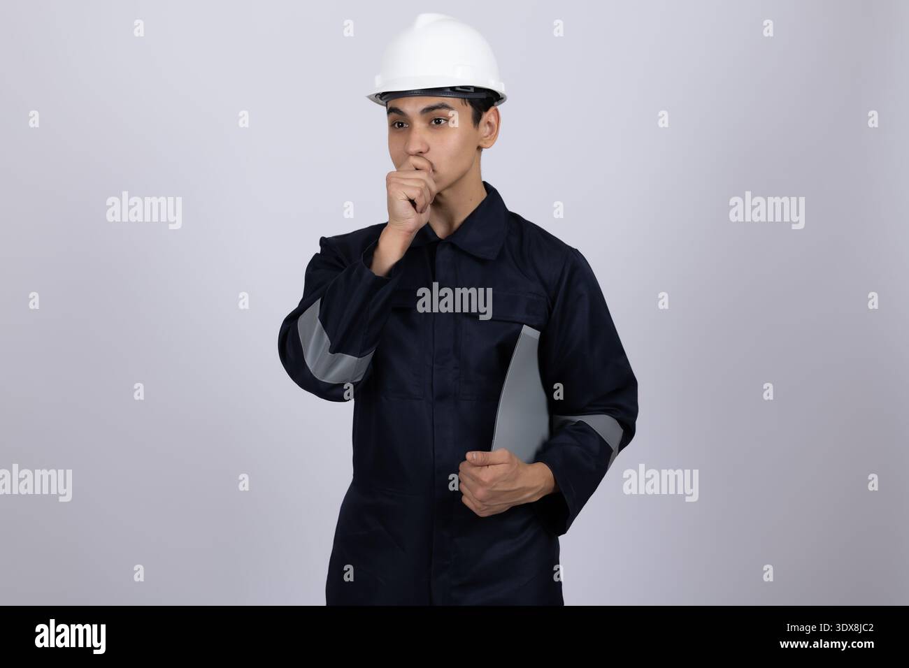 Pensive young man thinking work hi-res stock photography and images - Alamy