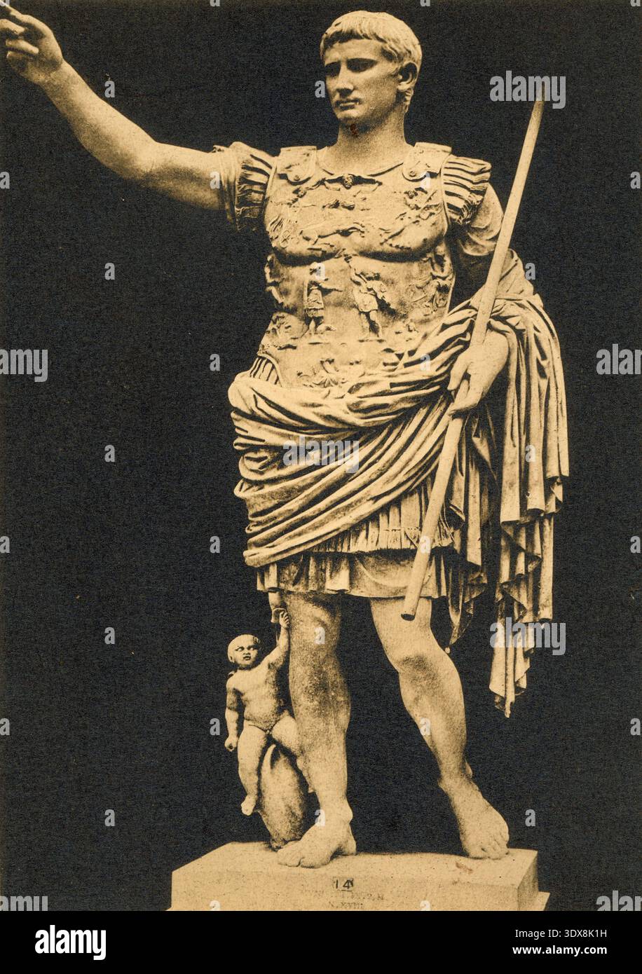 Marble Statue of Augustus of Prima Porta, a full-length portrait of ...