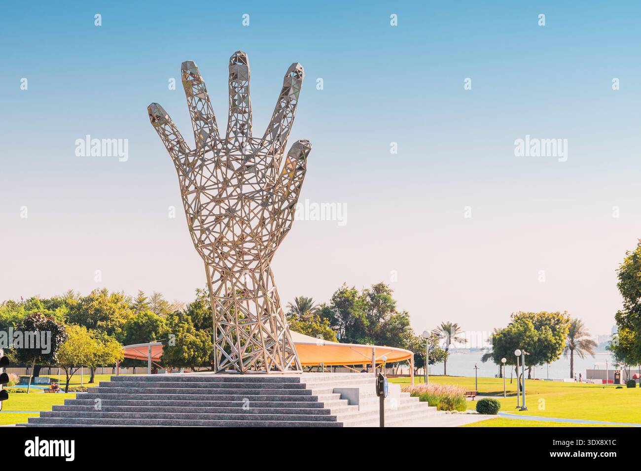 30 November 2025, Doha, Qatar: Iconic hand sculpture - International ...