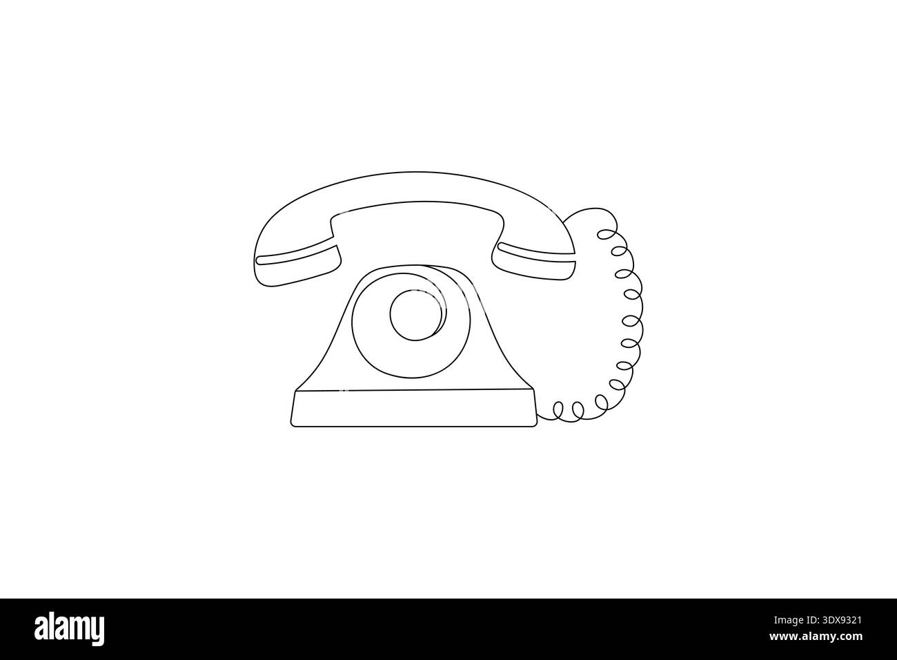 Call icon continuous one Stock Vector Images - Alamy