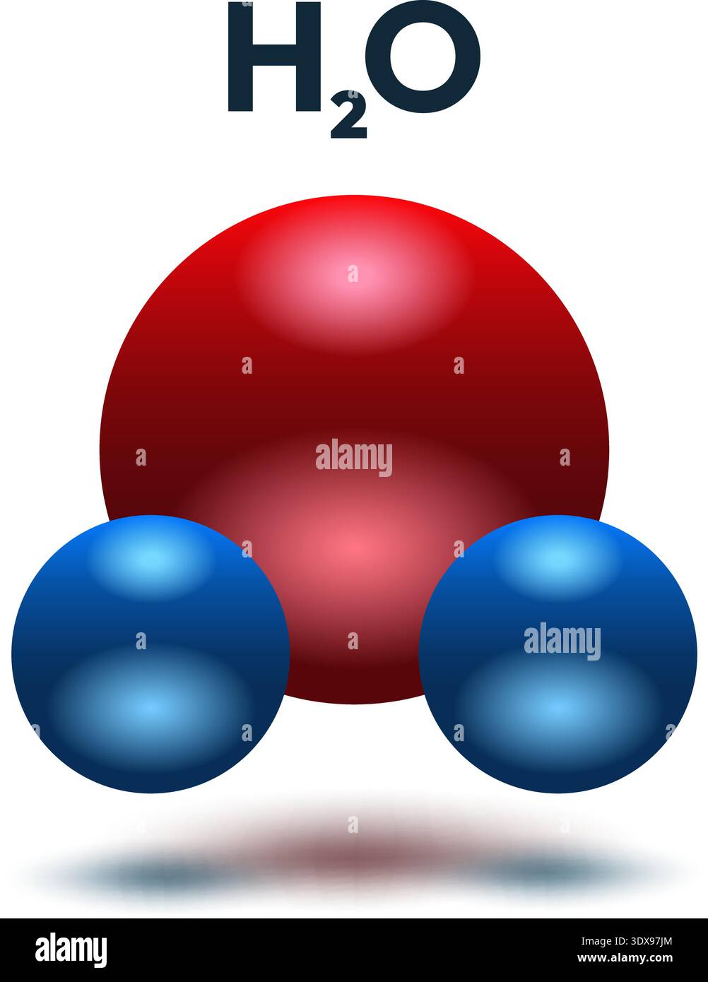 Water molecule icon Stock Vector