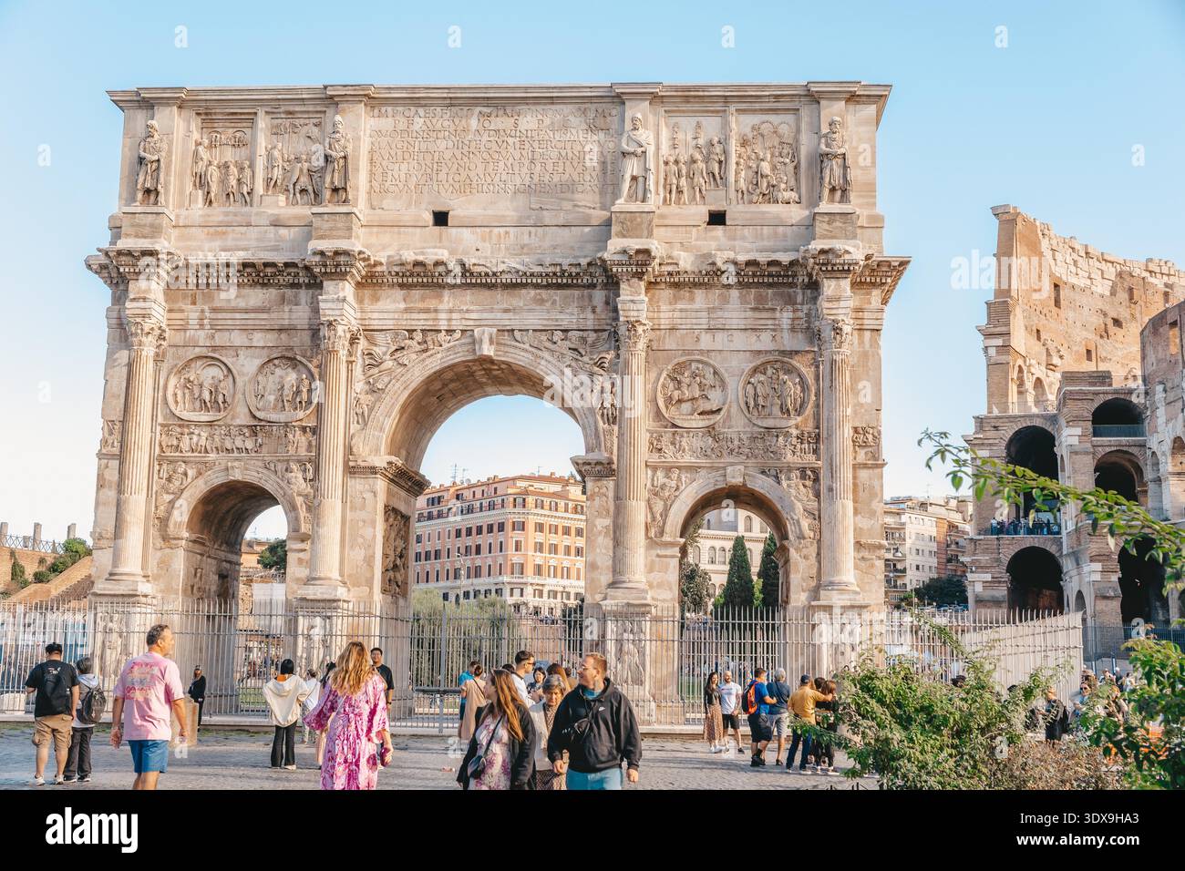 Rome, Italy - 25 September, 2025. Arch of Constantine stands near the ...