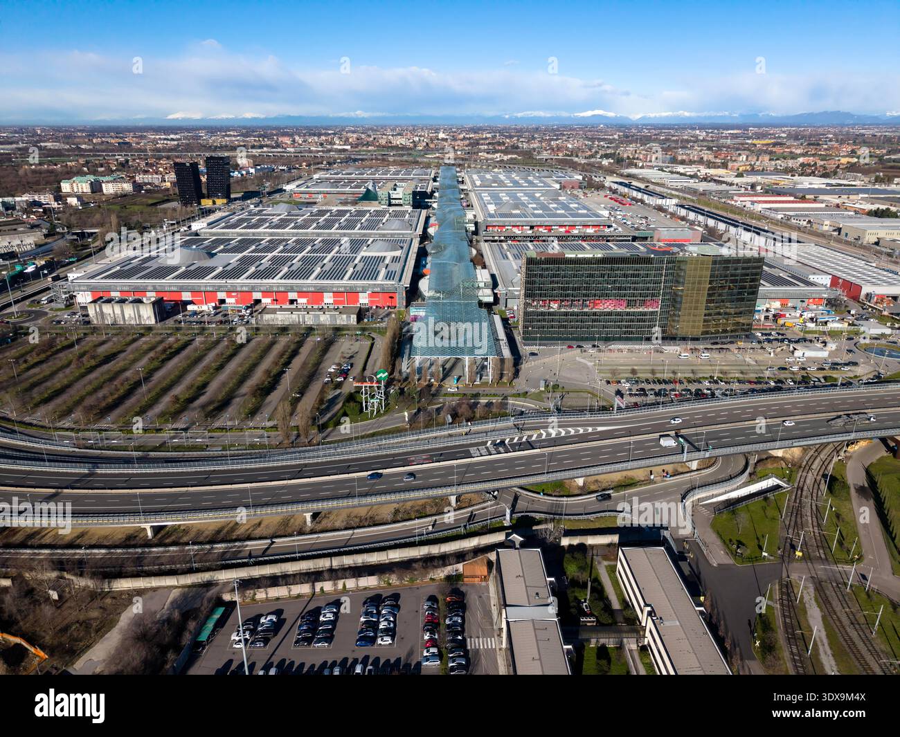 MILAN, Lombardy ITA - February 17, 2026: Aerial view of Milano Rho Ice ...