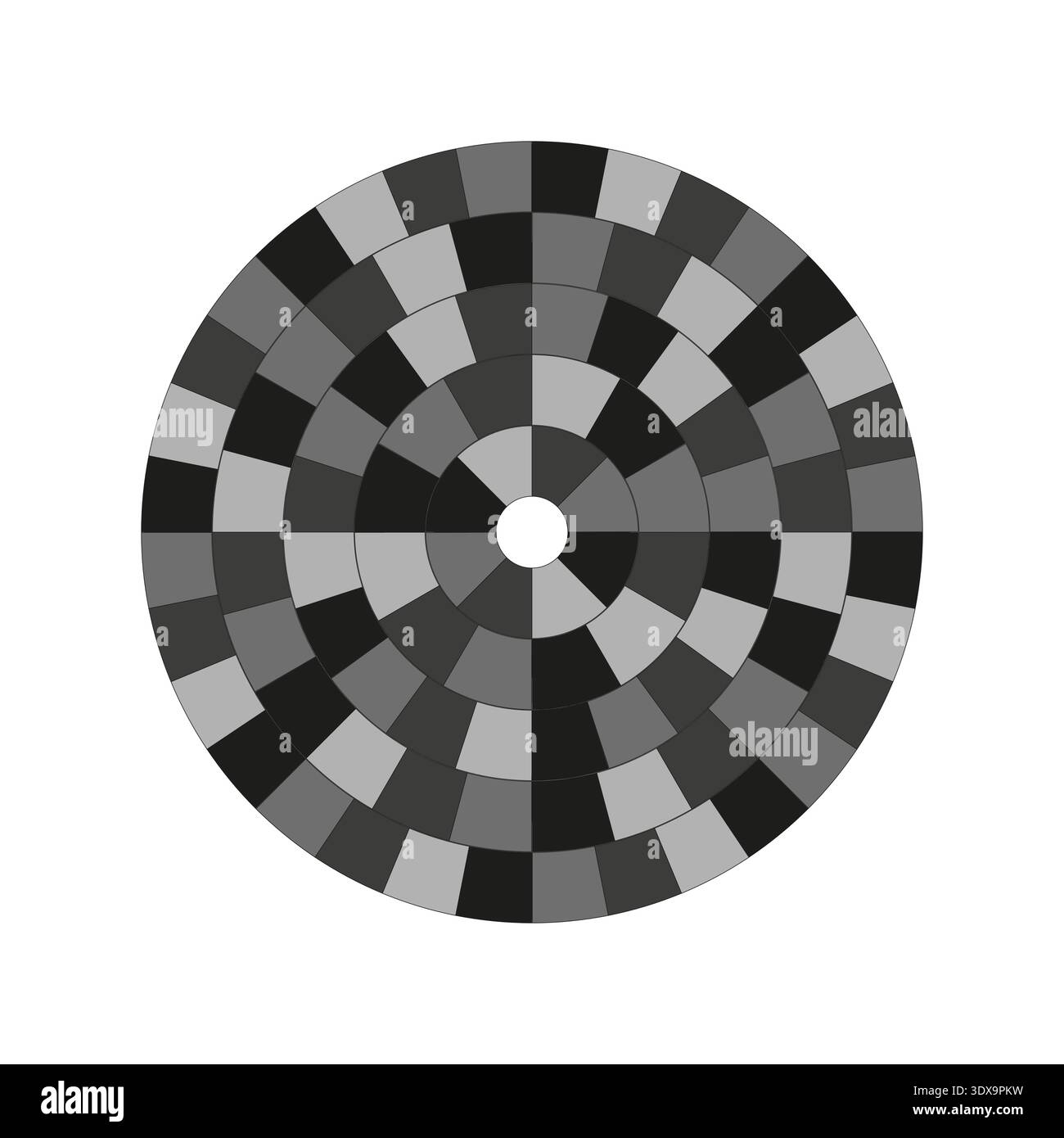 Sophisticated circular patterns. Magnificent tiled Vector. Professional grey arrangements. Incredible radial compositions. EPS 10. Stock Vector