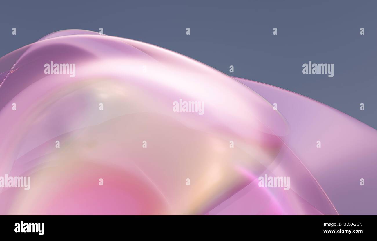 Abstract wavy fluid pink violet shape background Stock Photo