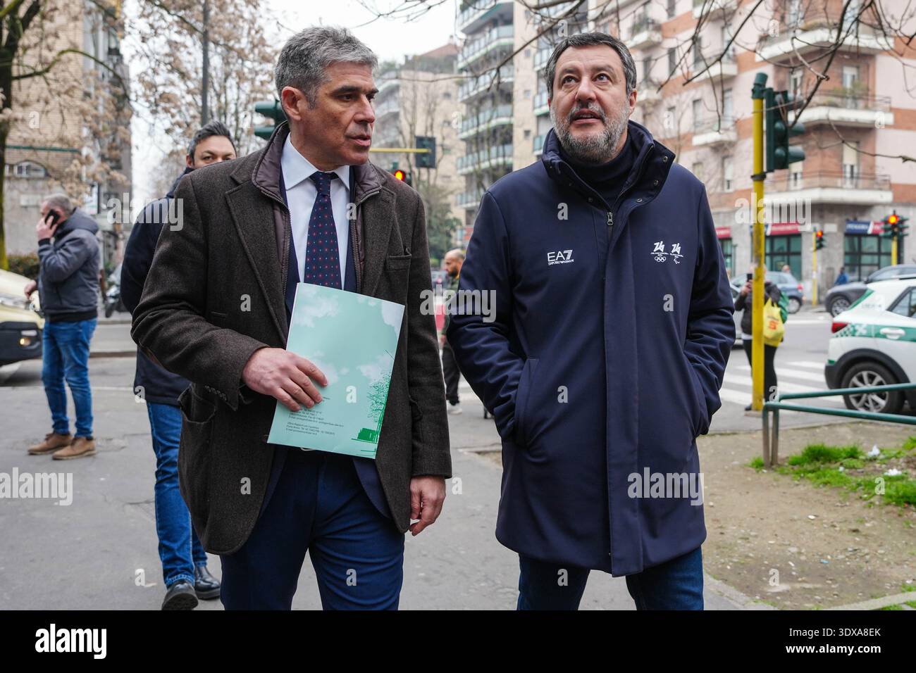 Al Rizzi Alan Rizzi e Matteo Salvini al Sopralluogo tecnico al cantiere di ...