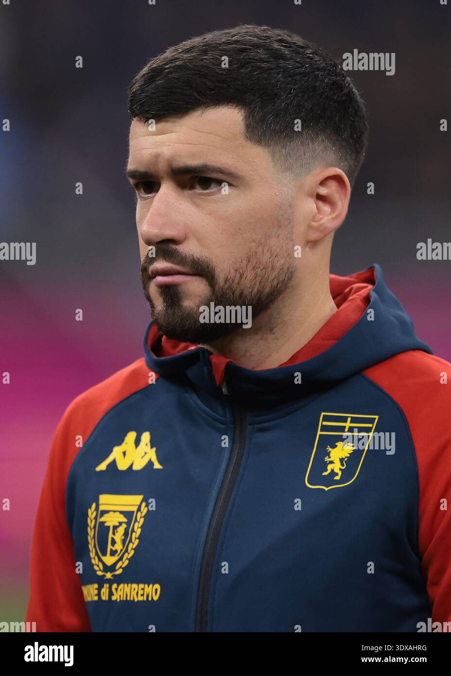 Milan, Italy, 28th February 2026. Aaron Martin of Genoa CFC looks on ...