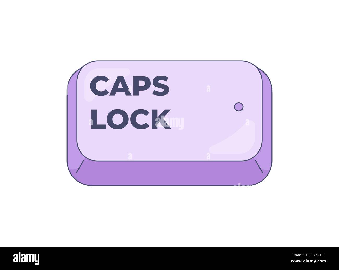 Caps Lock toggle modern keyboard key button Stock Vector