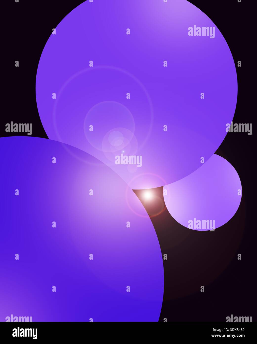 Coloraful round spheres floating in space. Stock Photo
