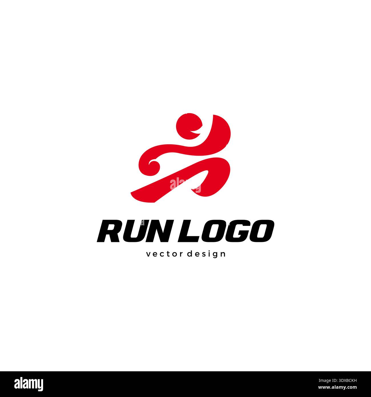 Run Logo Design Template Vector. People Abstract Running Logo Stock Vector