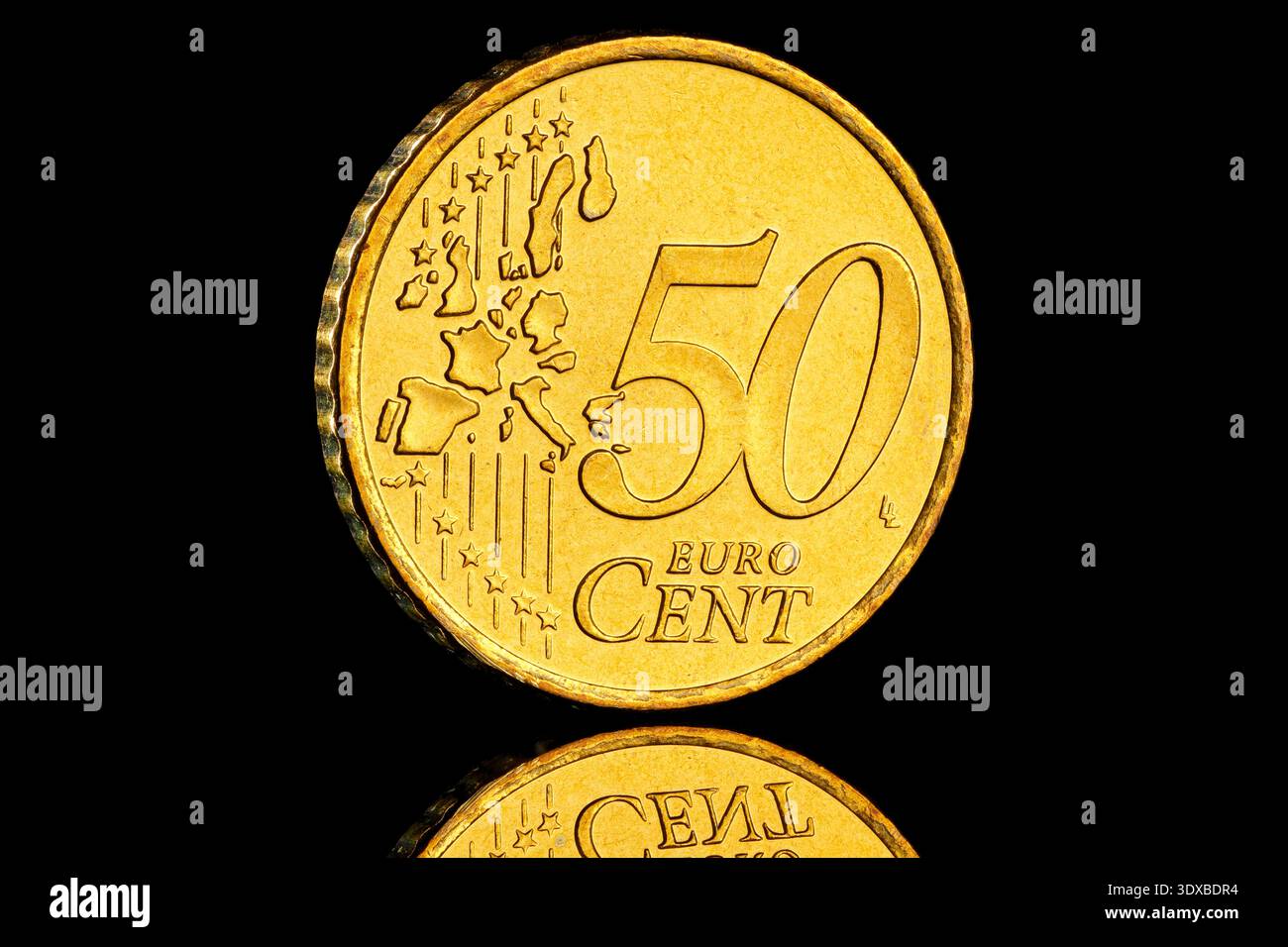 The 50 Euro cent coin, in circulation since 2002, is made of 