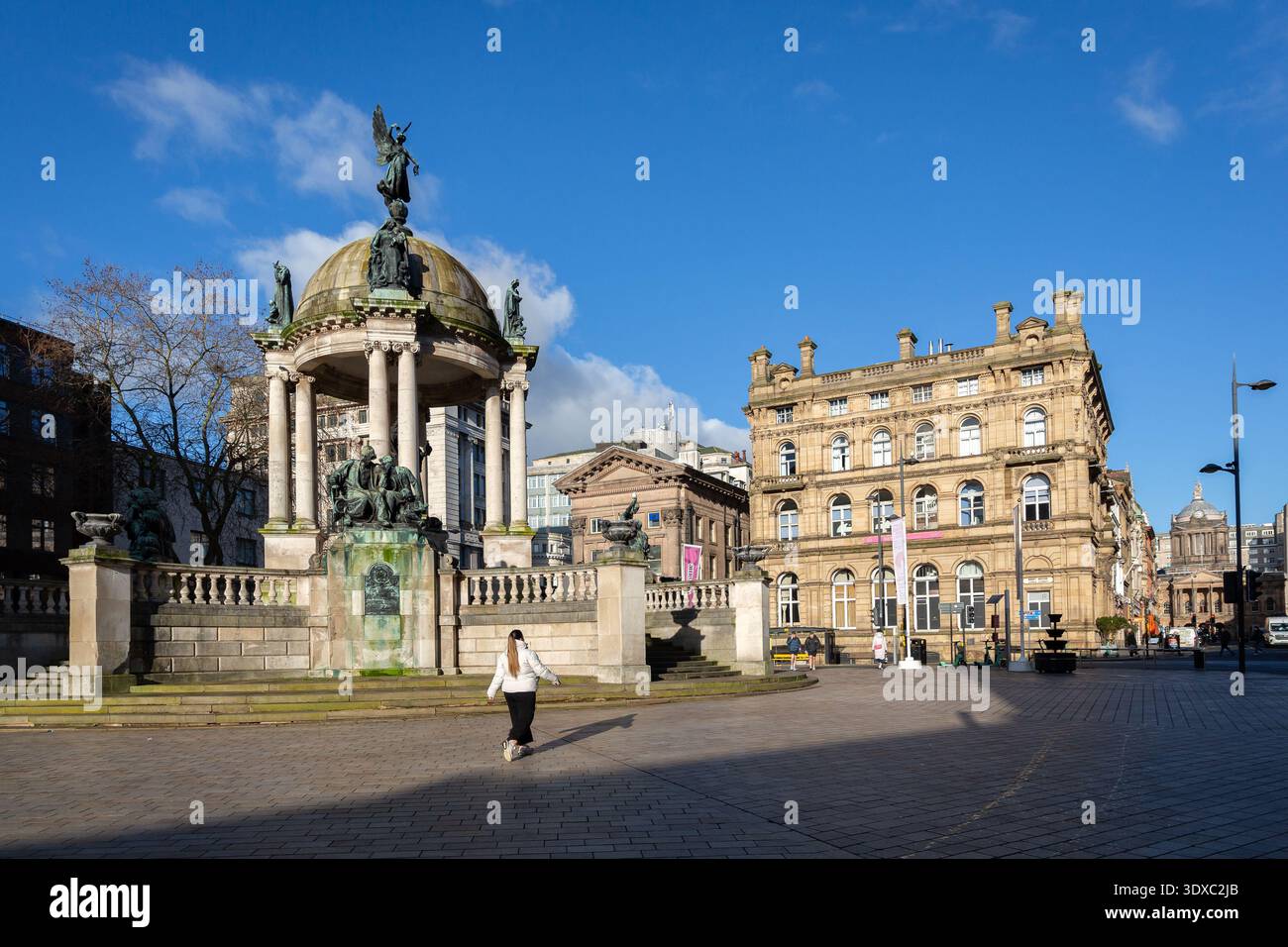 Liverpool, UK, February 14 2026: Victoria Monument, Derby Square in the city centre. Stock Photo