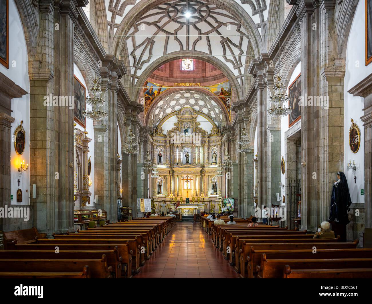 San Francisco de Asis Church Interior at Plaza de Los Dos Templos