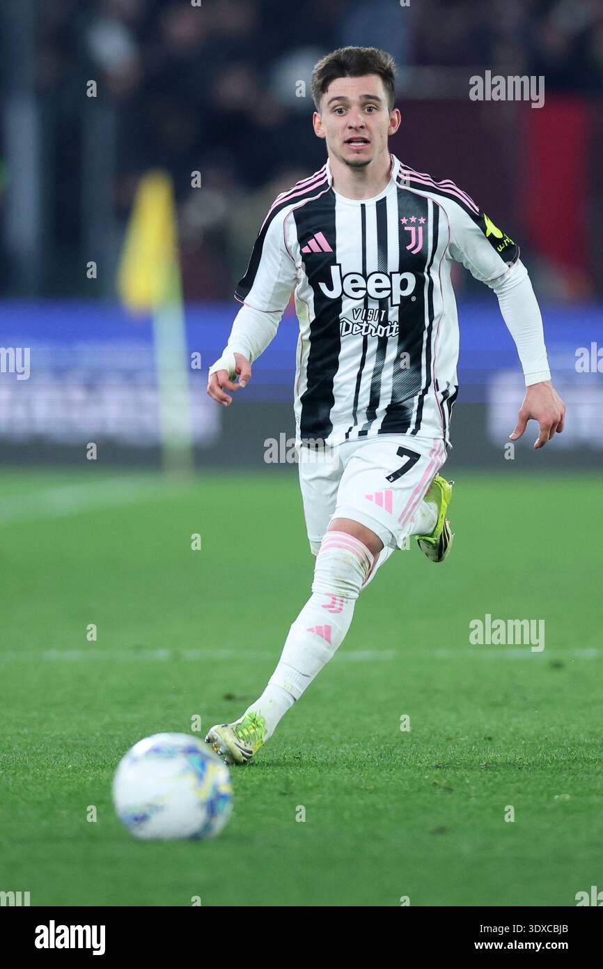 Francisco Conceicao of Juventus FC seen in action during Coppa