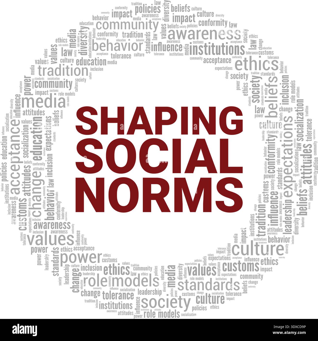 Shaping Social Norms word cloud conceptual design isolated on white ...