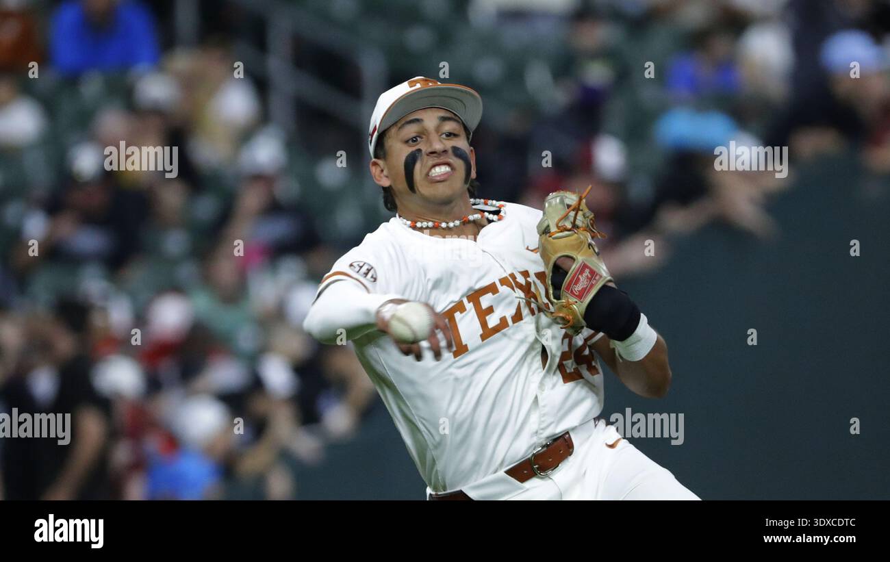 Texas infielder Adrian Rodriguez during an NCAA baseball game against ...