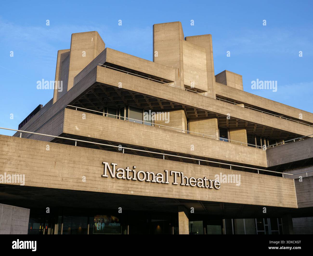 The National Theatre on the South Bank, London, UK Stock Photo