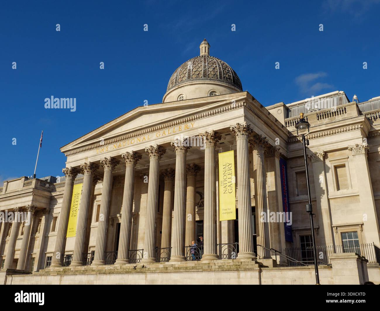 The facade of The National Gallery building, London, UK Stock Photo
