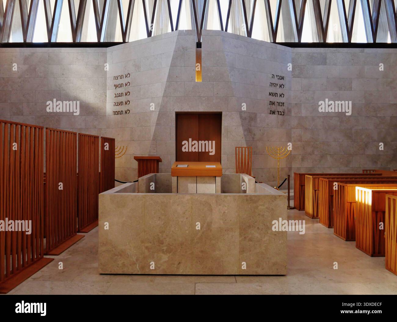 Interior of the Moses Ben Maimon Synagogue at the Abrahamic Family ...