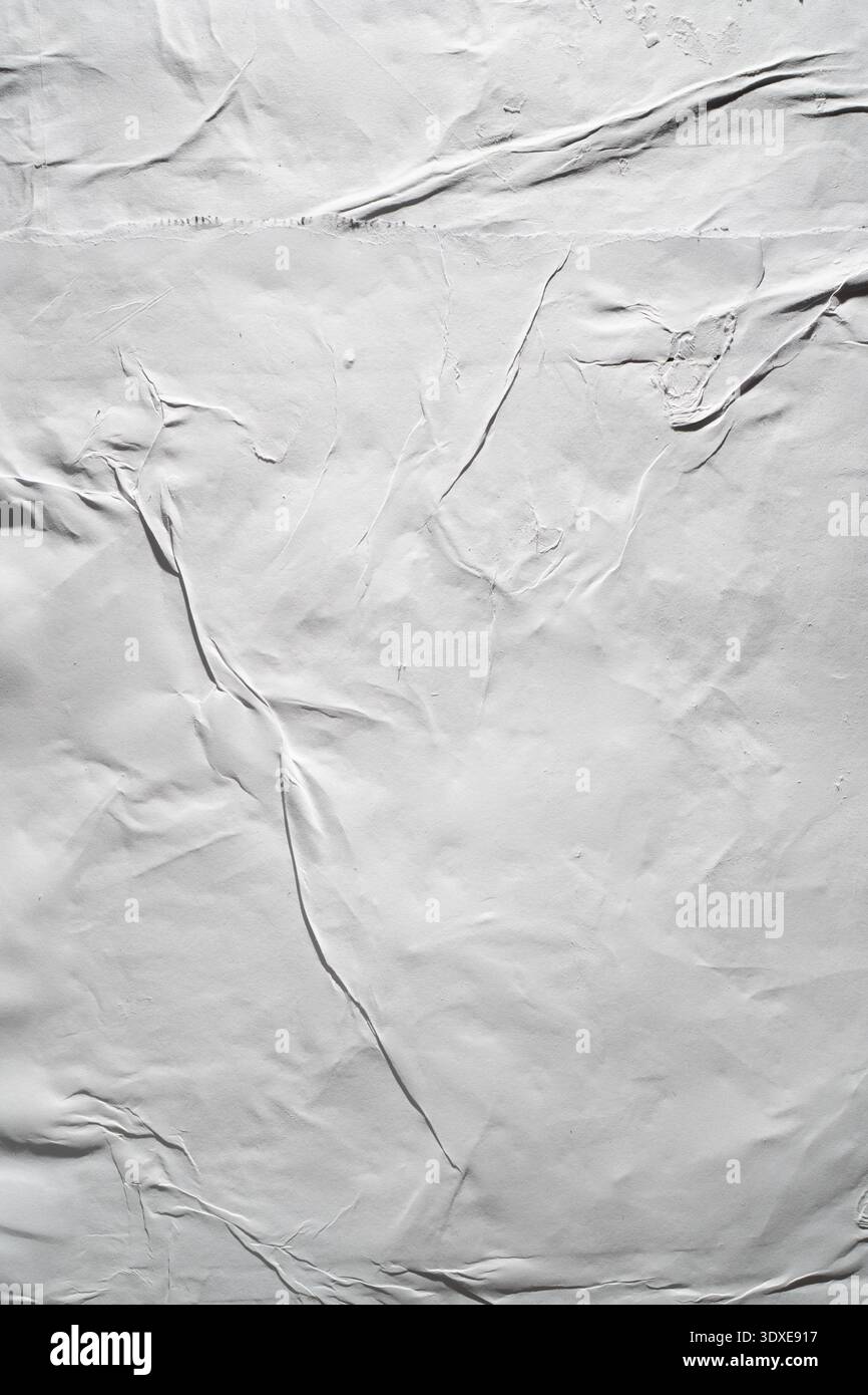 white crumpled paper Stock Photo